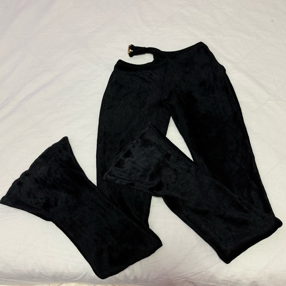 BALMAIN Slim Fit Bootcut Pants in Viscose Blend Knit in Black - Picture 6 of 12